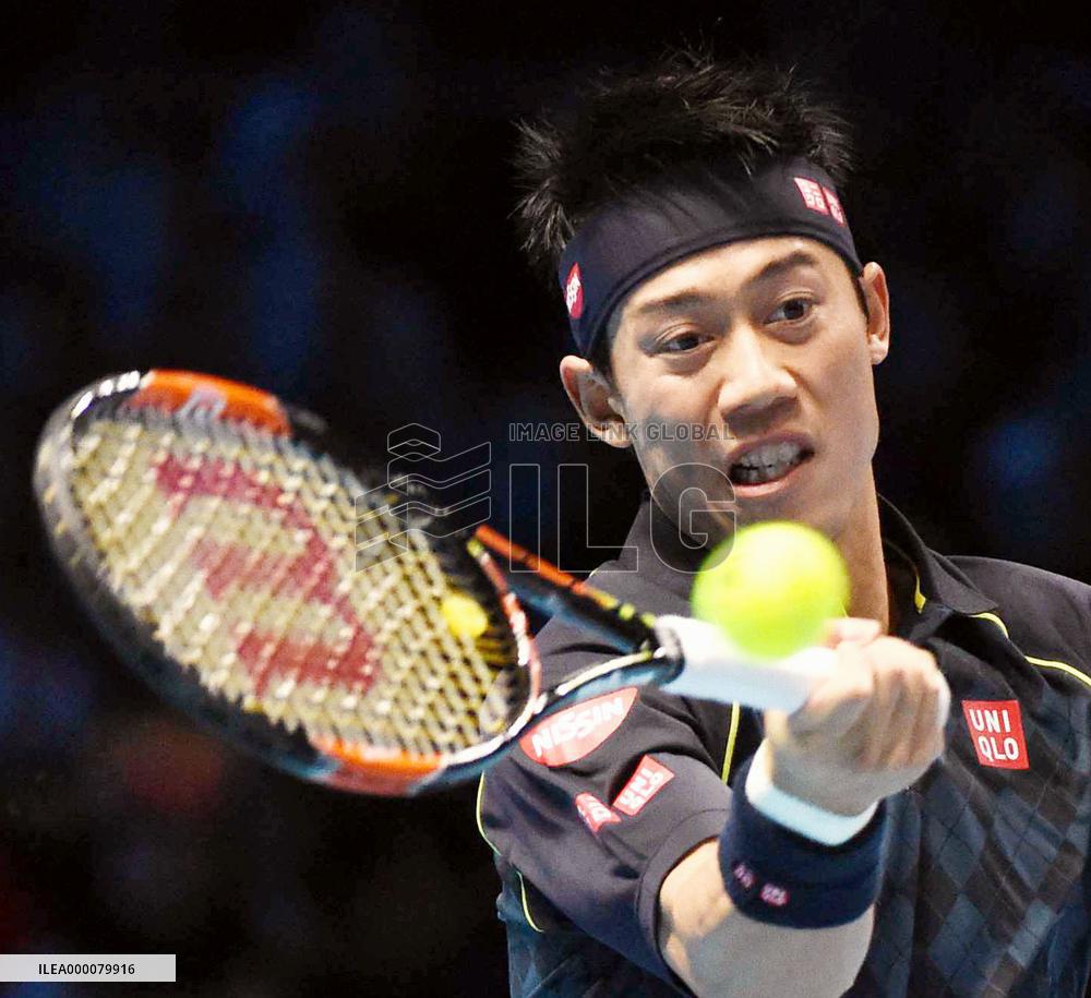Nishikori marks 1st victory in ATP world tour finals