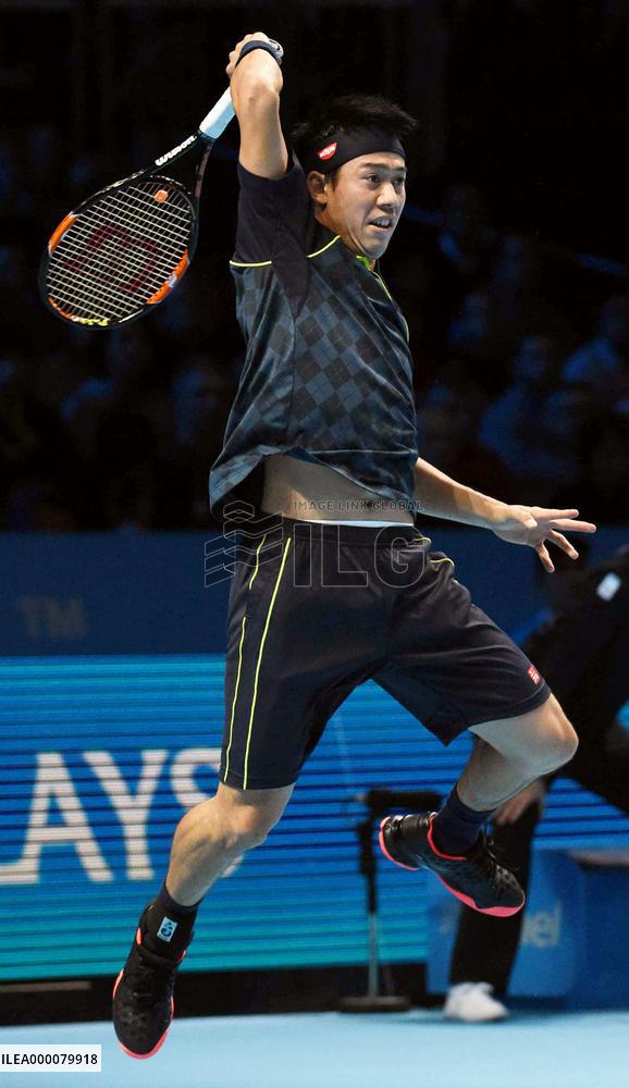 Nishikori marks 1st victory in ATP world tour finals