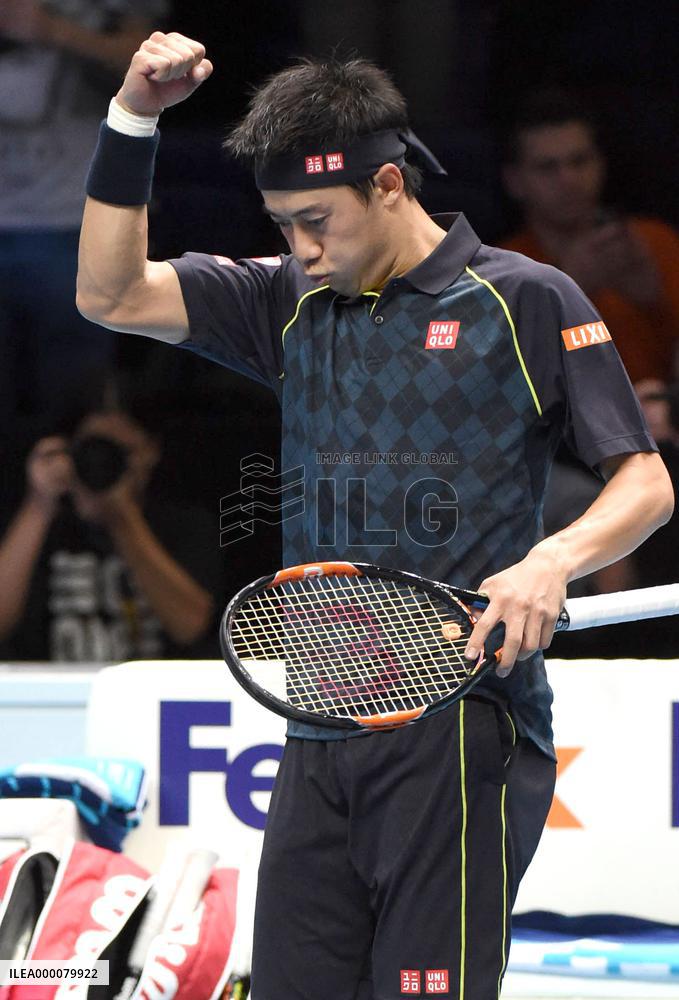 Nishikori marks 1st victory in ATP world tour finals