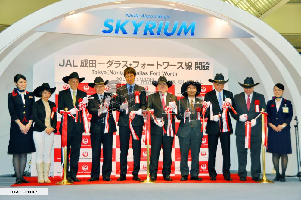 JAL resumes Tokyo-Dallas route for 1st time in 14 years