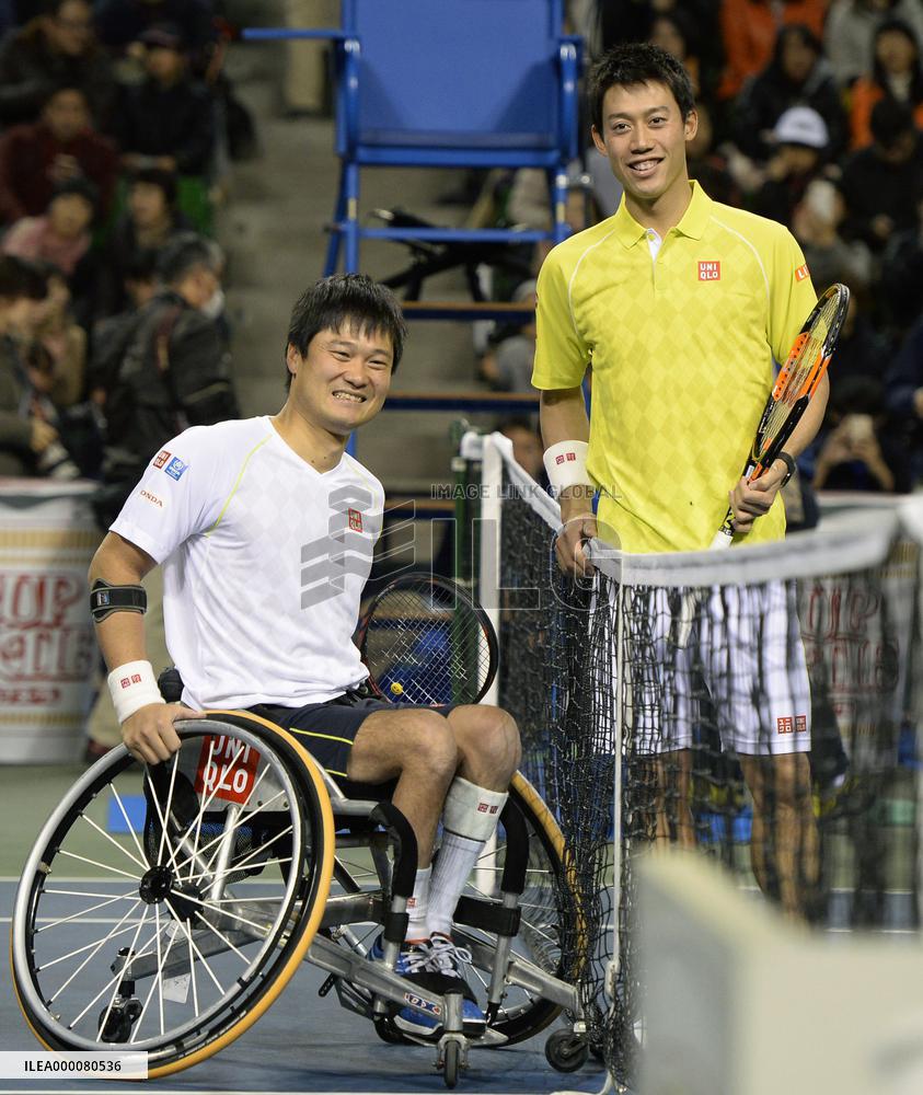 Nishikori, Kunieda at charity tennis for 2011 quake