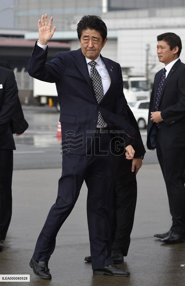 Abe leaves for India