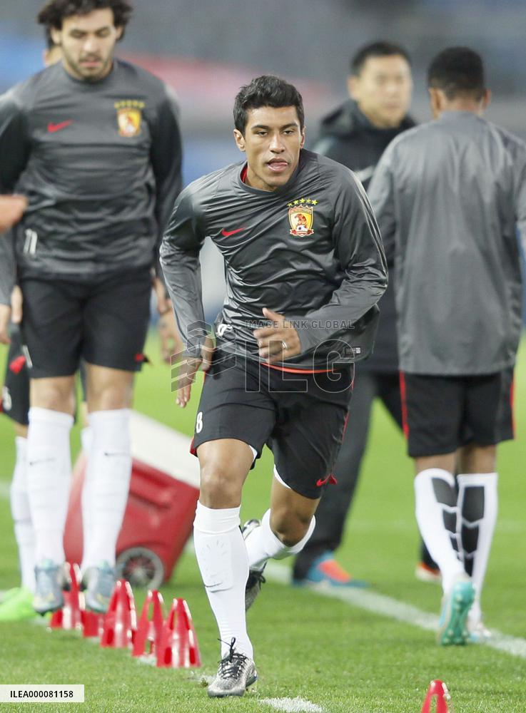 Guangzhou Evergrande train on eve of Club World Cup semifinal