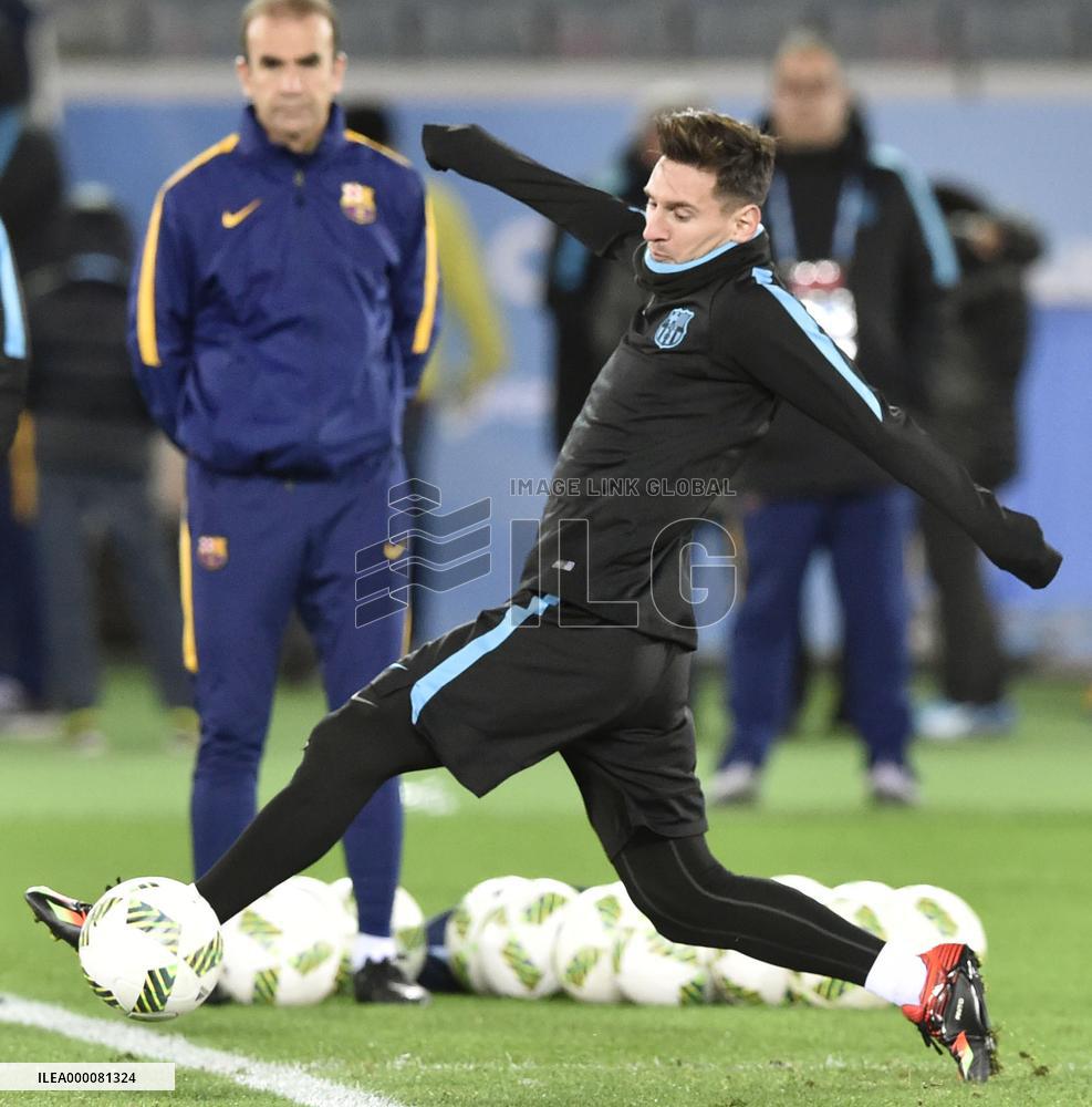 Barcelona train on eve of Club World Cup final