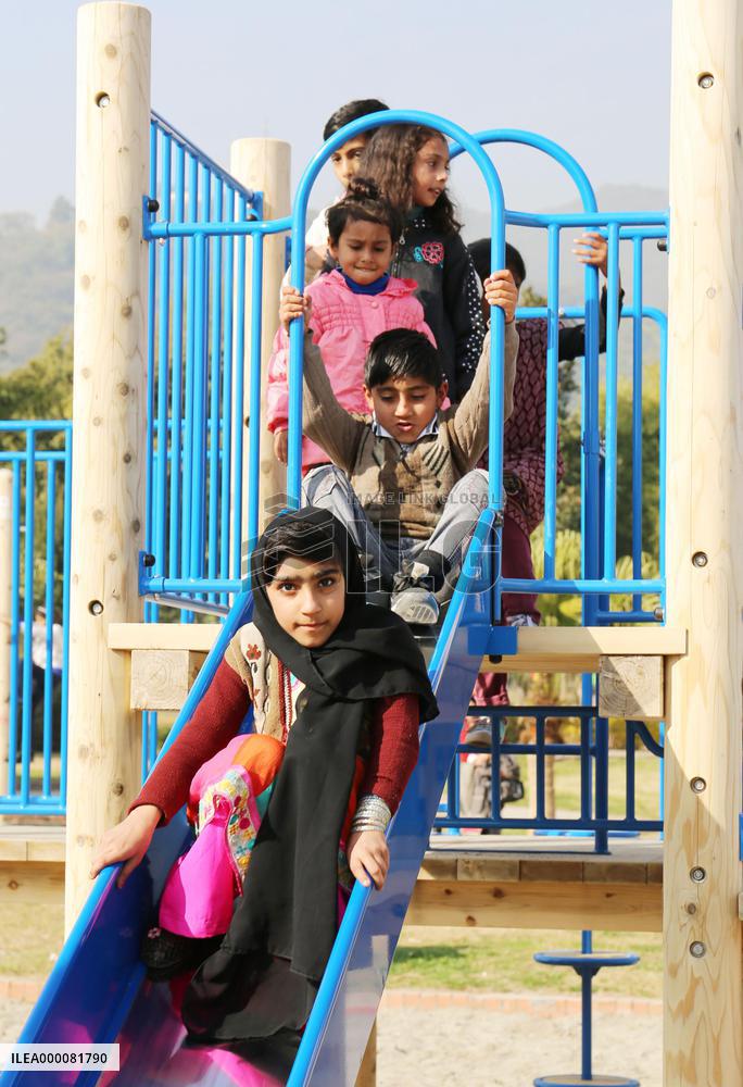 Japan donates new playground equipment to Islamabad park