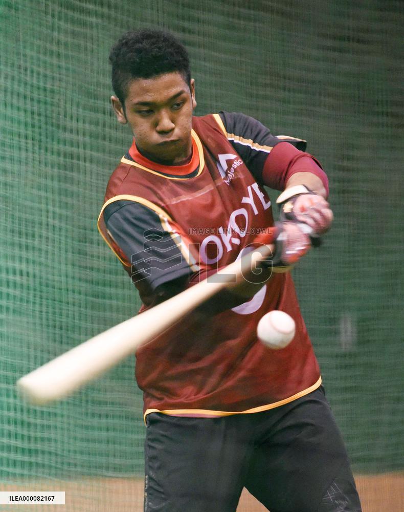 Rakuten rookie Okoye in training