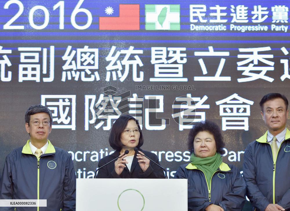 DPP's Tsai wins Taiwan presidential election