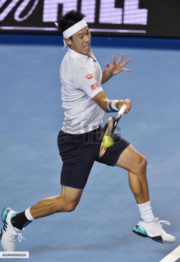 Japan's Nishikori storms in to Australian Open quarterfinals