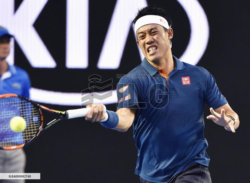 Nishikori brushed aside by Djokovic in Aussie Open q'finals