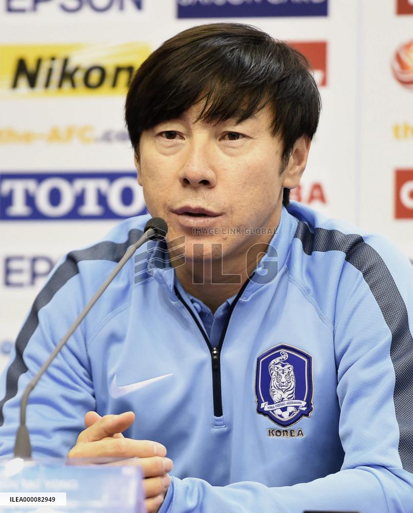 Coaches front press before Japan-S. Korea final of Asian U-23 C'ship