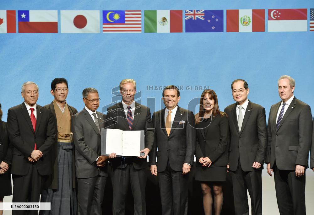 Pacific Rim free trade deal signed in N.Z. ceremony