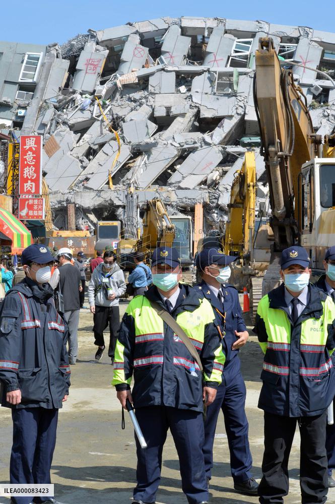 Rescue operations continue in quake-hit Tainan