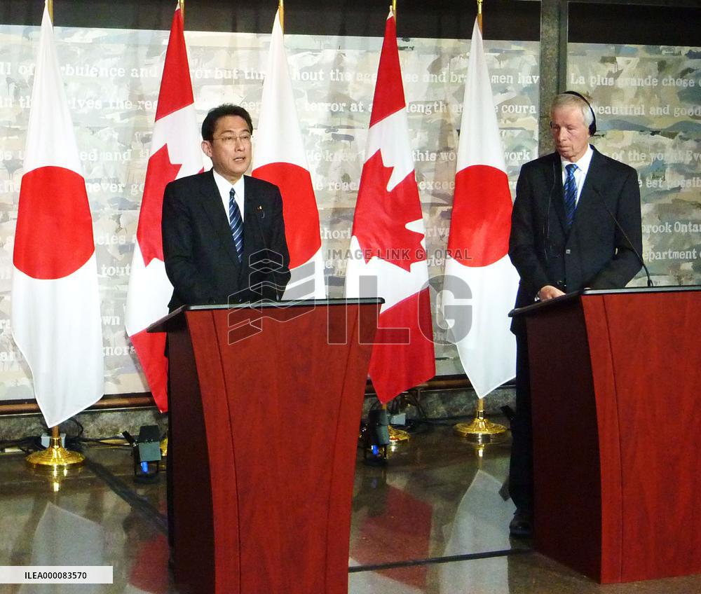 Japan, Canada urge N. Korea to refrain from further provocation