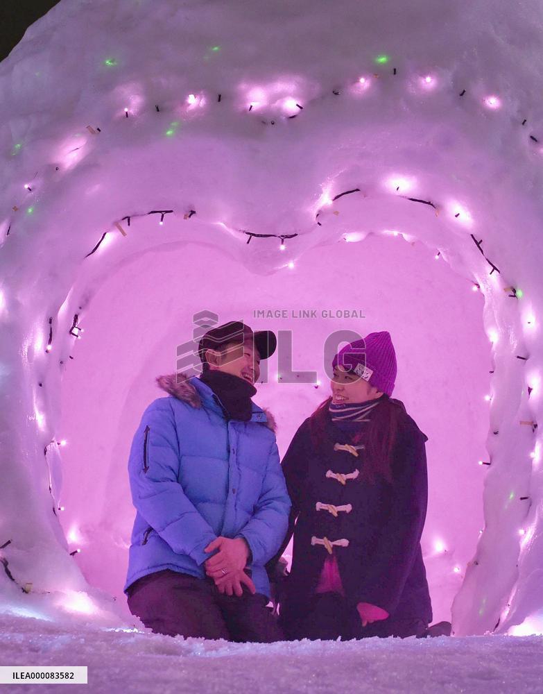 Snow hut for Valentine's Day