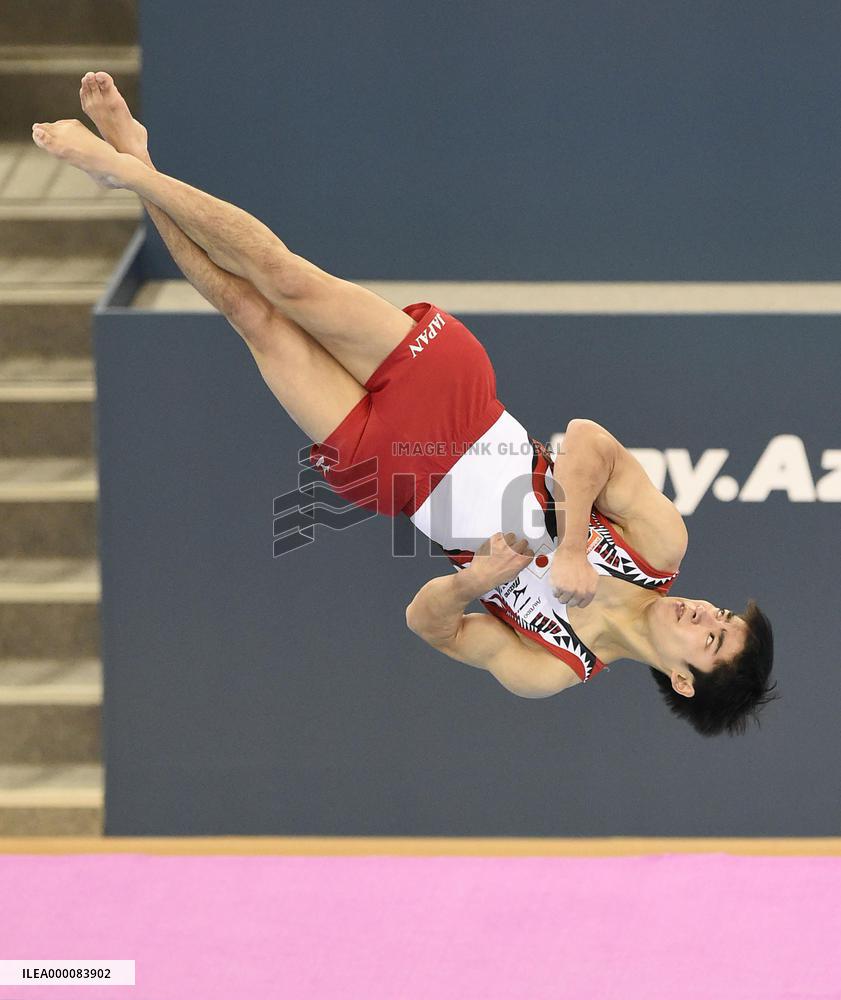 Japan's Shirai wins floor exercise at World Challenge Cup