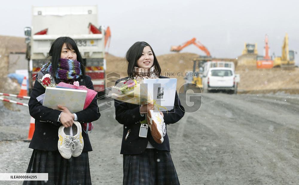 Graduation ceremony at disaster-hit high school