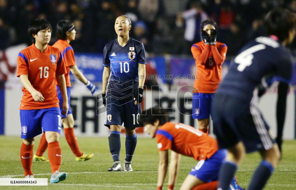 Soccer: Japan in danger of missing out on Rio after draw with S. Korea