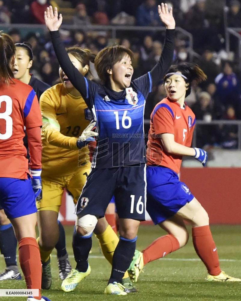 Soccer: Japan in danger of missing out on Rio after draw with S. Korea