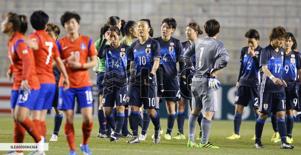 Soccer: Japan in danger of missing out on Rio after draw with S. Korea