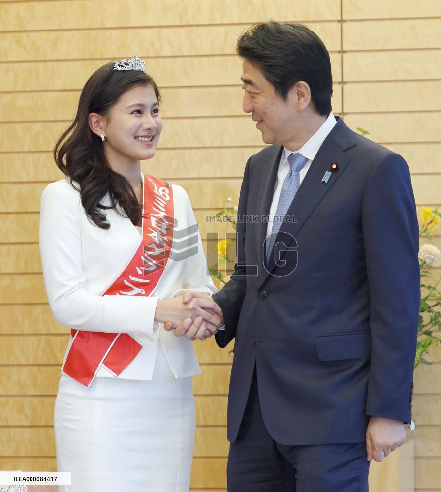 PM encourages aspiring politician beauty queen to run for LDP