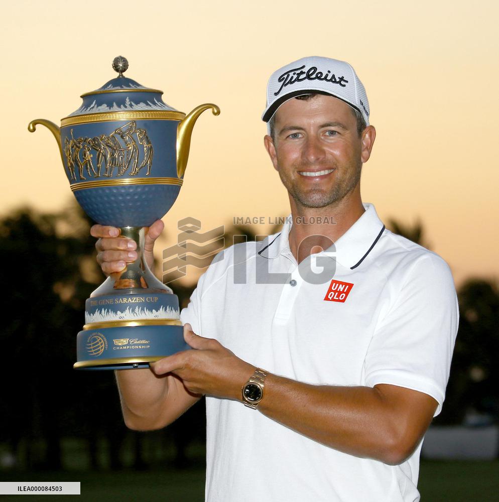 Scott wins Cadillac Championship golf tournament