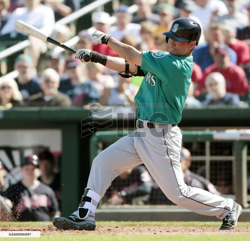 Aoki goes 0-for-3 in spring training game against Indians