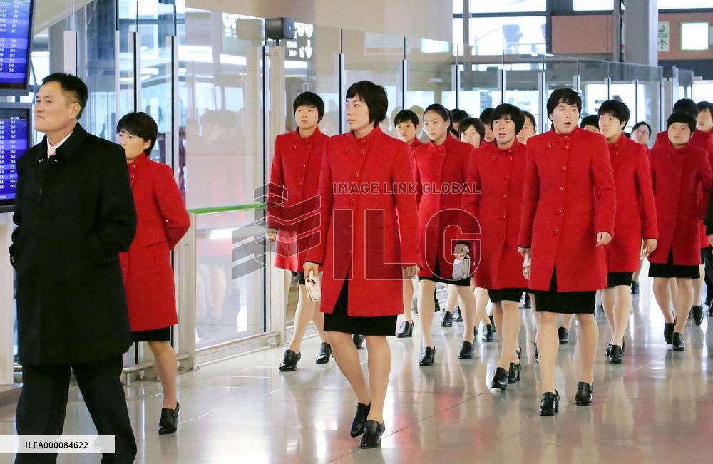 N. Korean female soccer team leaves Japan