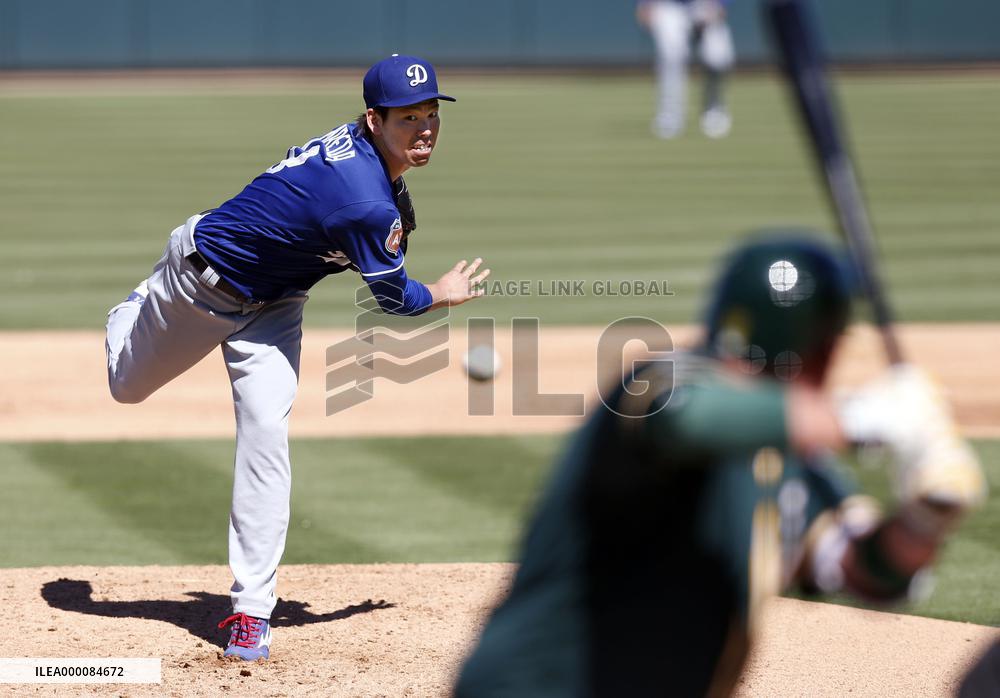 Maeda picks up win in spring training game