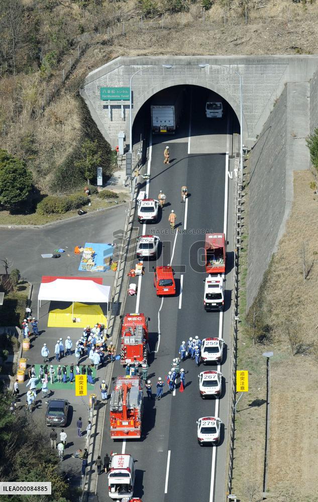 2 dead, over 60 injured in pileup in Hiroshima tunnel