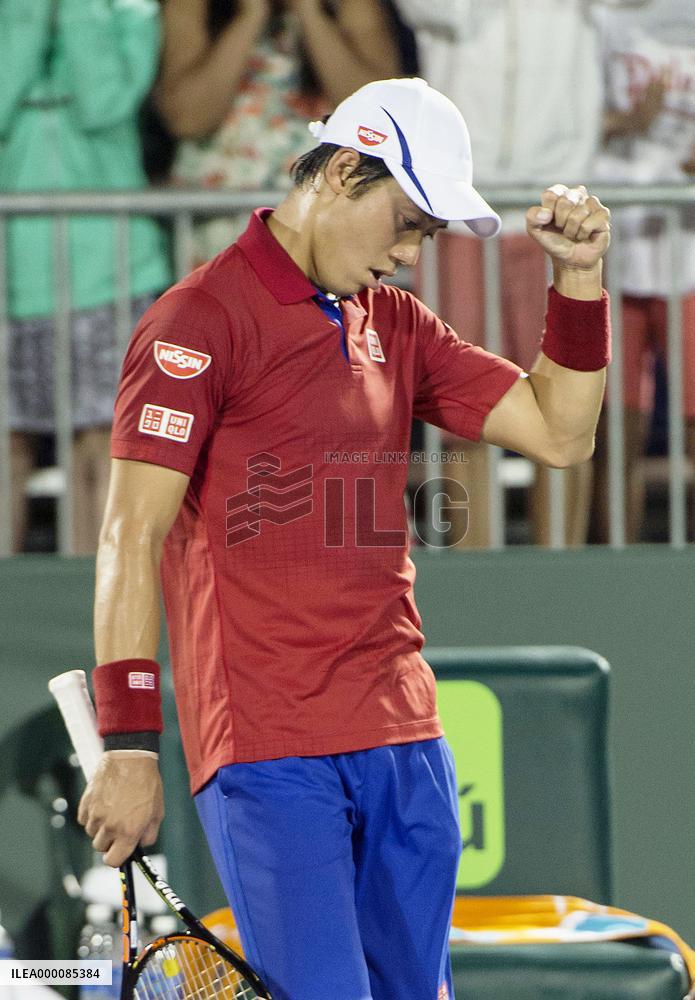 Nishikori advances to Miami Open q'finals