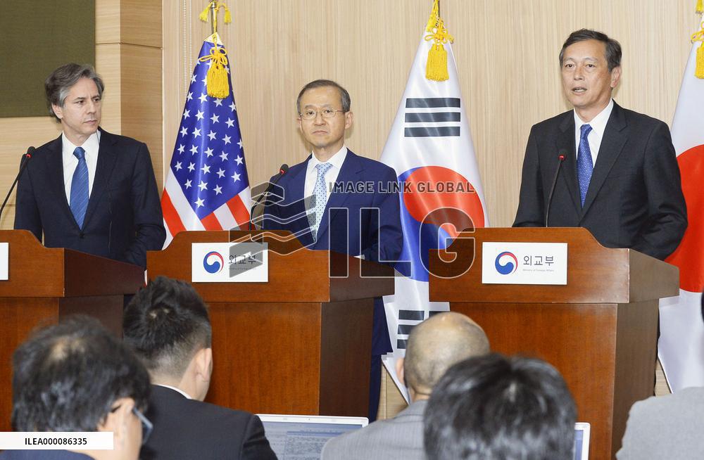 S. Korea, U.S., Japan warn N. Korea against further provocations