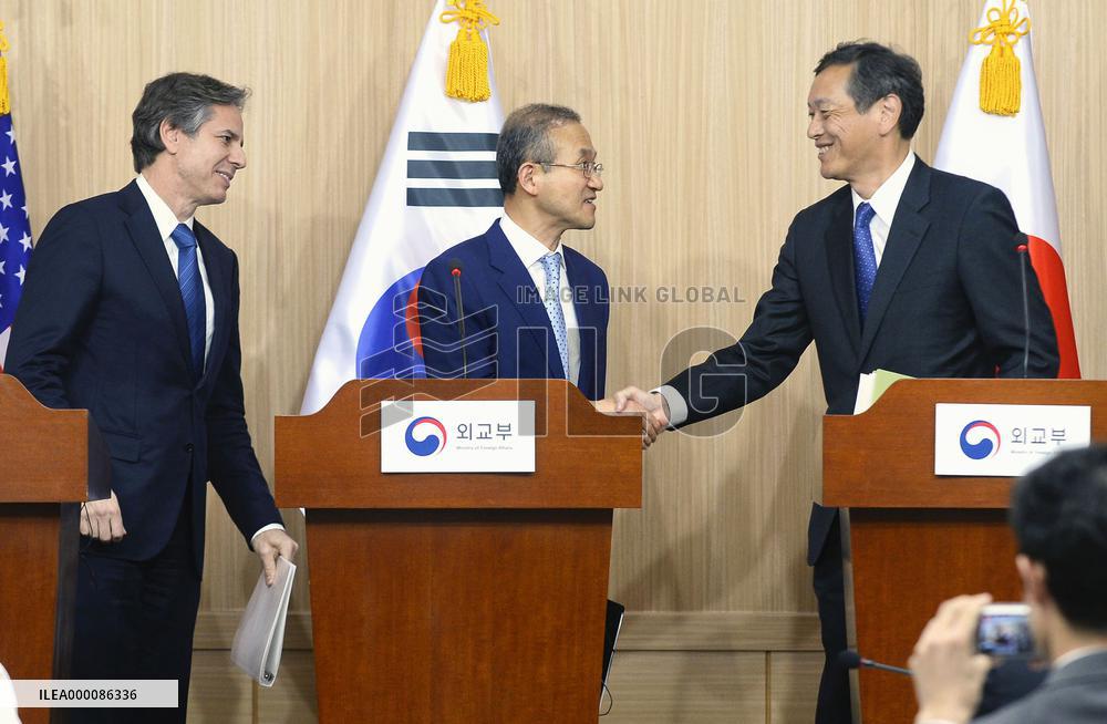 S. Korea, U.S., Japan warn N. Korea against further provocations