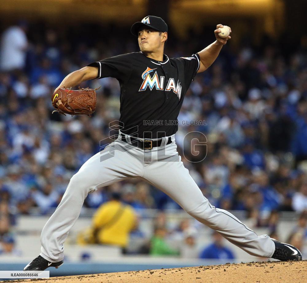 Chen gets 1st win as Marlins beat Dodgers