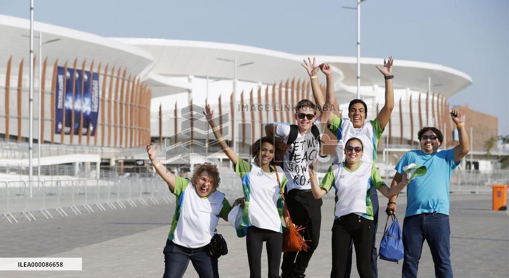 Citizens of Rio de Janeiro wait for start of Olympics