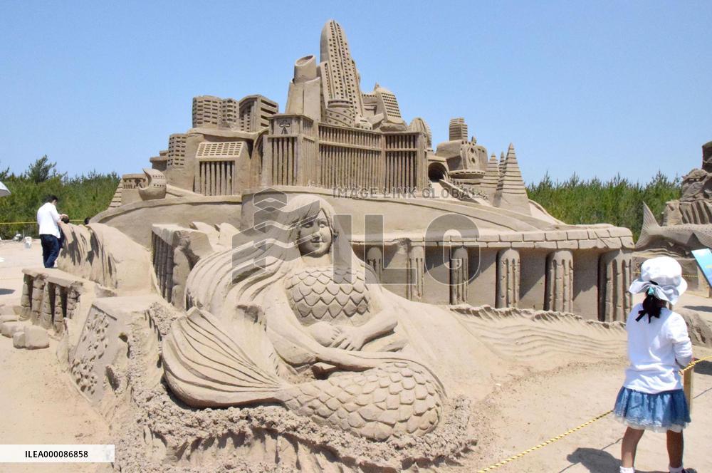 Annual sand festival opens in southwestern Japan
