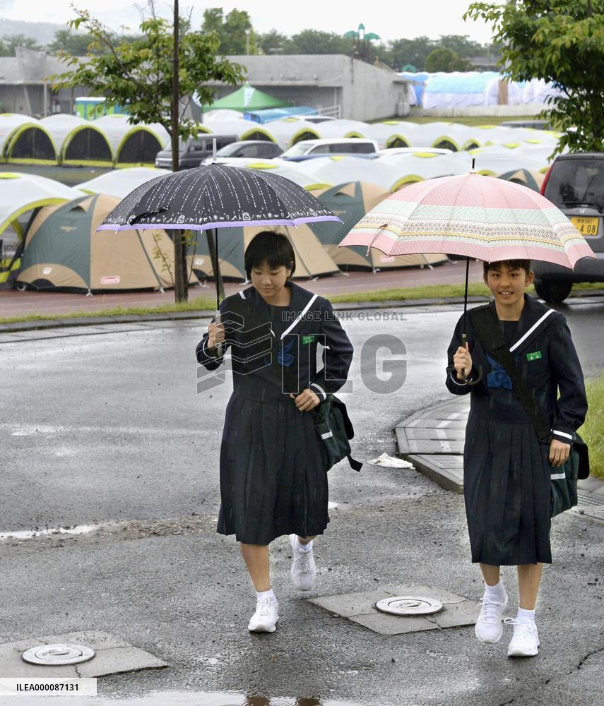 Schools in quake-hit areas reopen