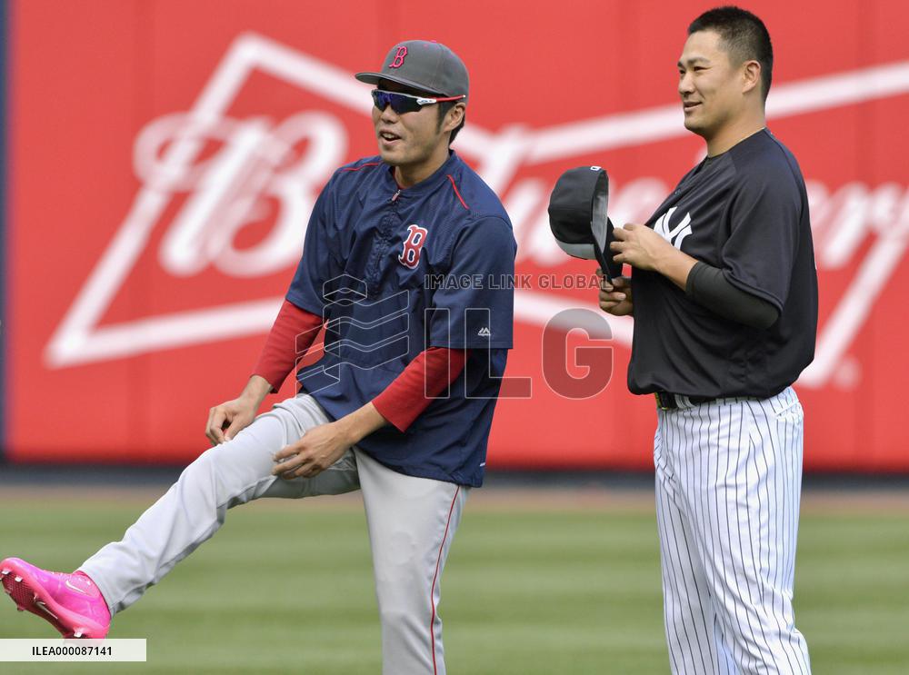 Tanaka, Uehara in practice at Yankee Stadium