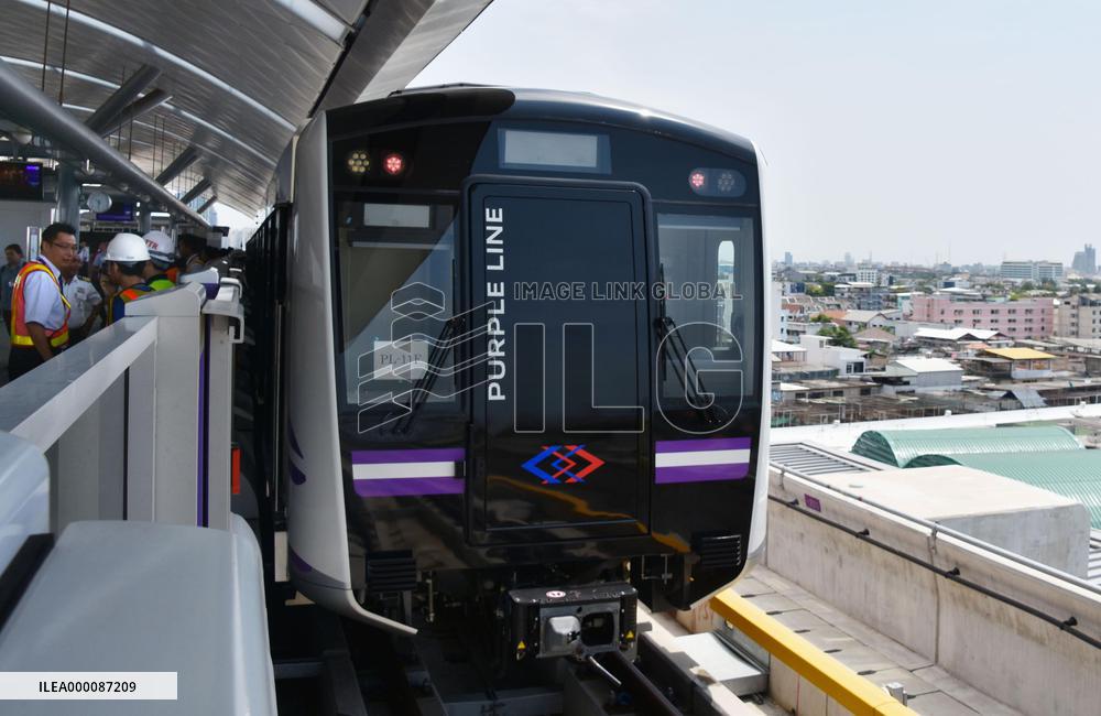 Thai officials test-ride Japan-made train