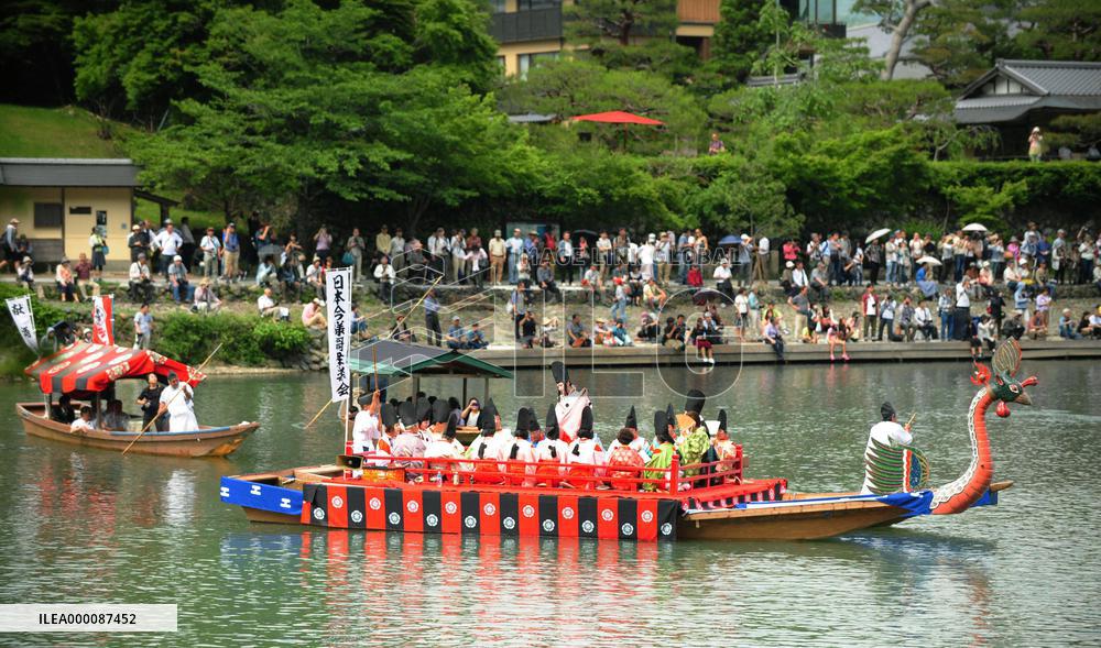 Ancient imperial boat celebration reenacted in Kyoto