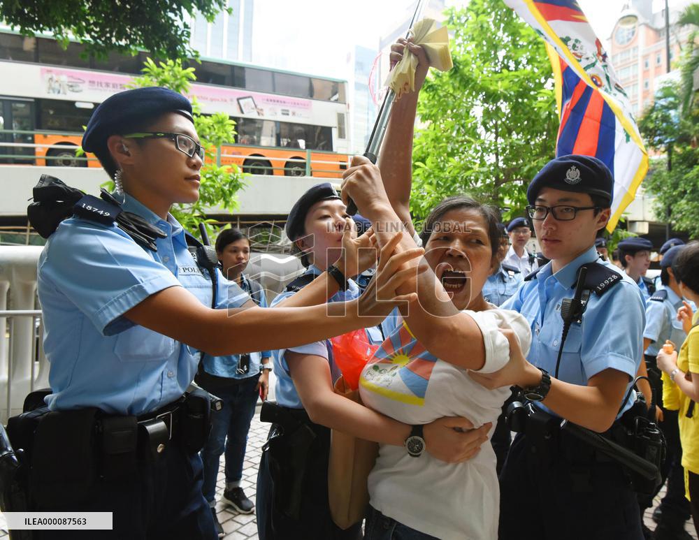 Pro-democracy protesters in Hong Kong