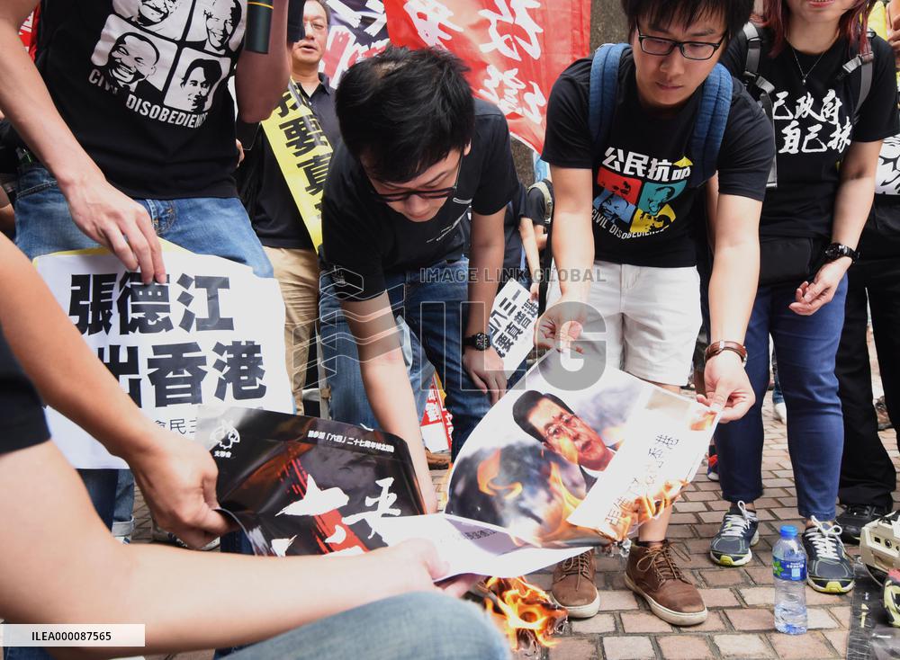 Pro-democracy protesters in Hong Kong