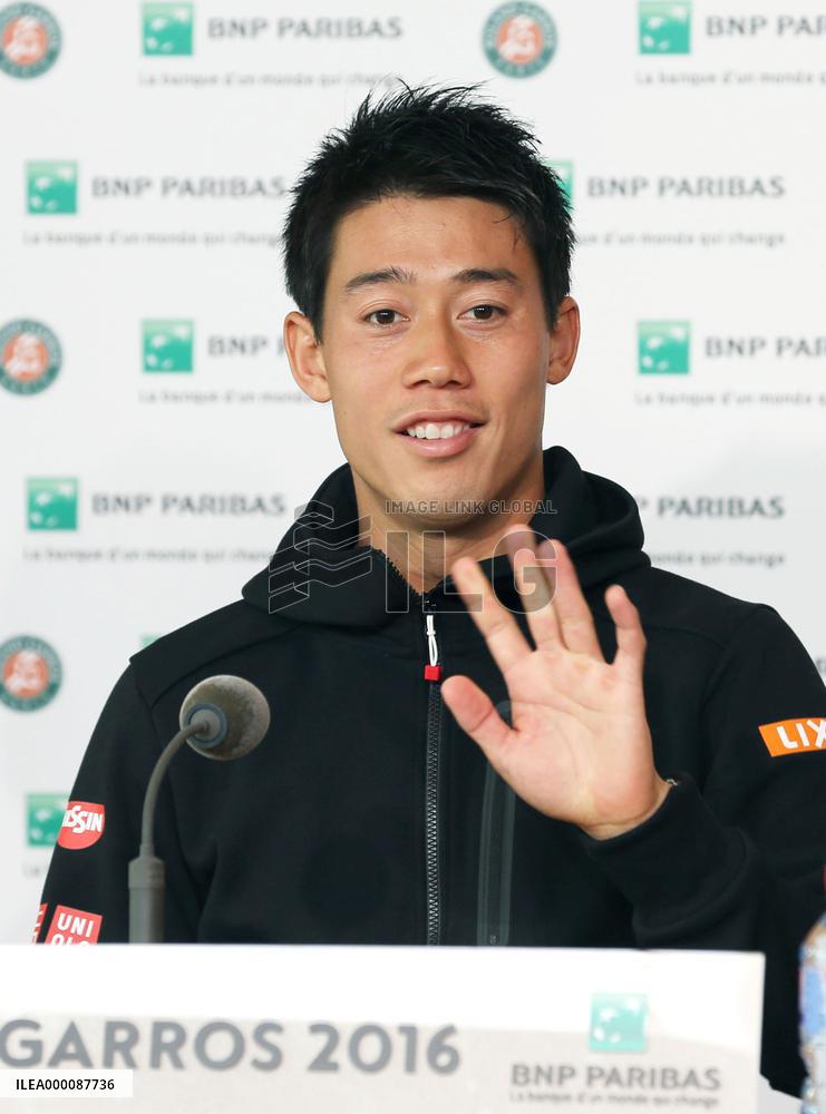 Nishikori at press conference ahead of French Open