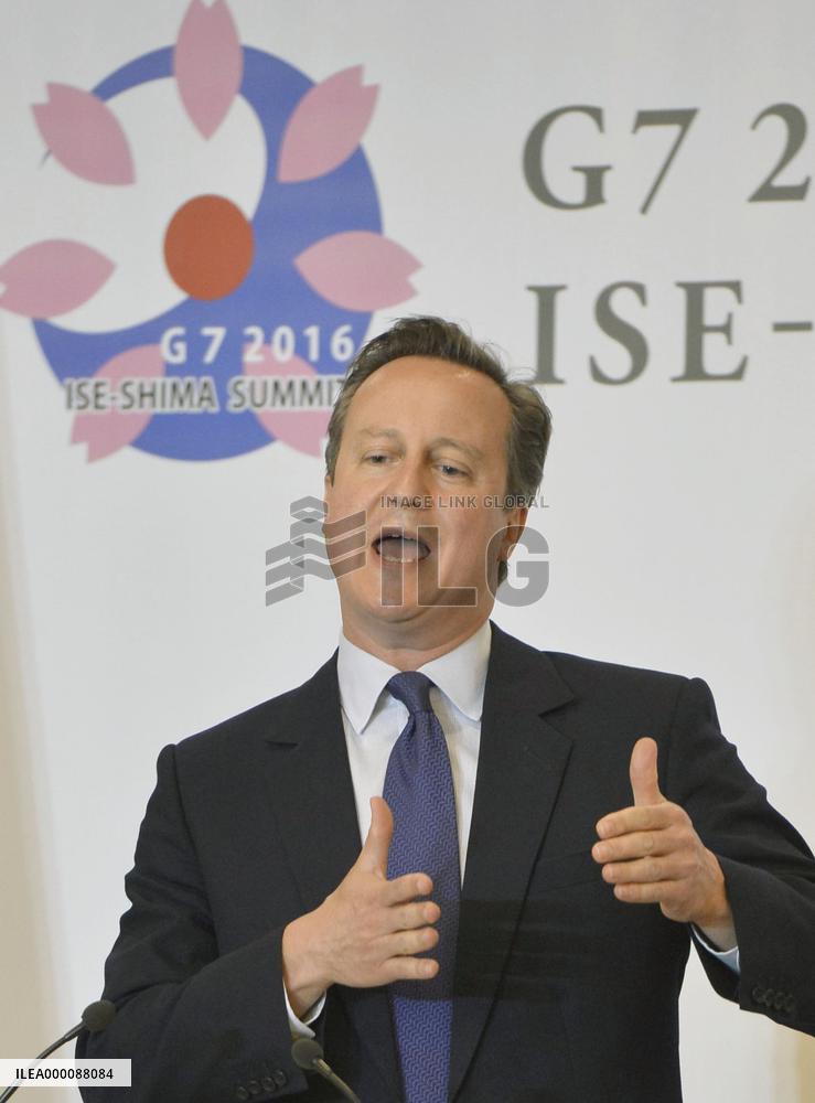 David Cameron after G-7 summit