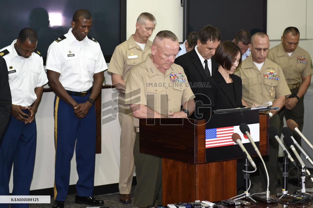 U.S. Okinawa chief states shock at woman's death, explains new steps