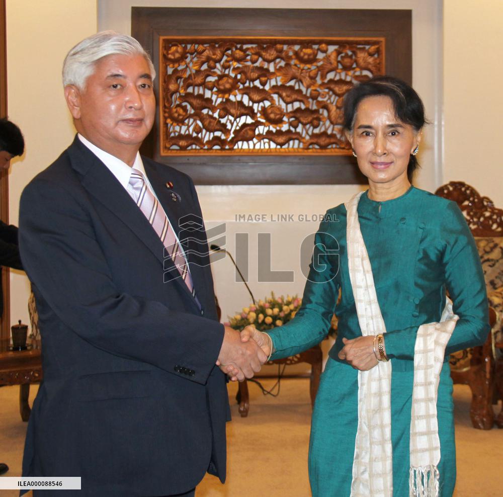 Japan's defense minister meets senior officials in Myanmar