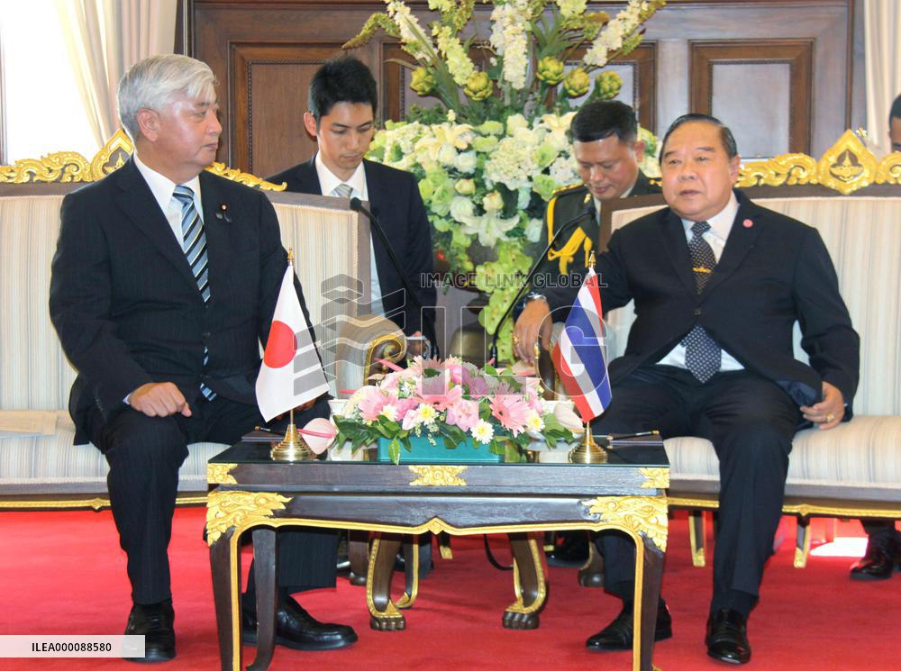 Japan's defense minister meets with Thai counterpart