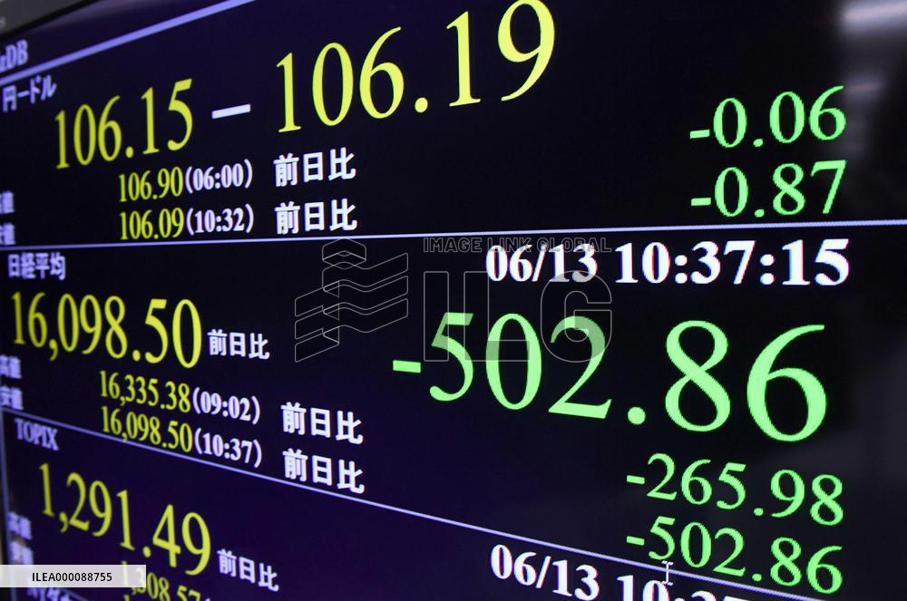 Tokyo stocks plunge amid "Brexit" worries