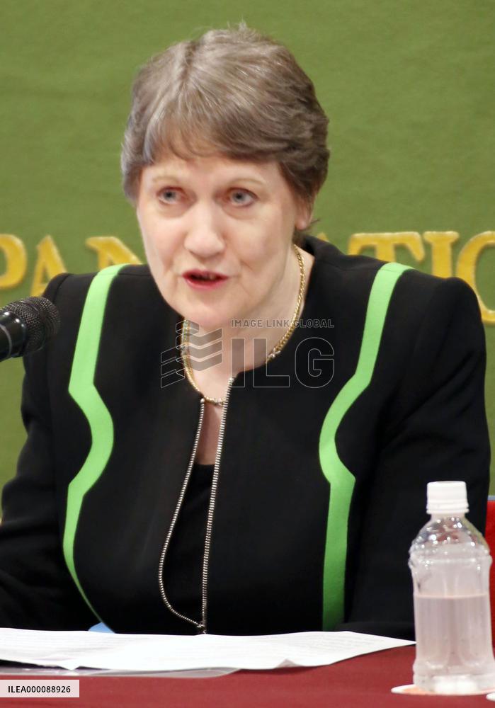 UNDP head Clark speaks in Tokyo