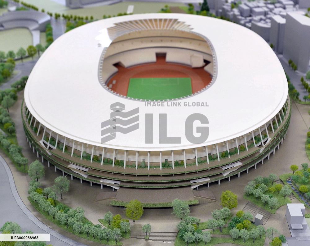 Model of Tokyo Olympics main stadium