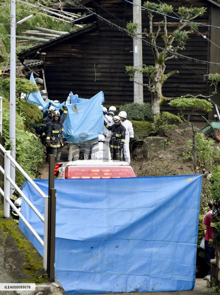 Heavy rain damages quake-hit Kumamoto Prefecture
